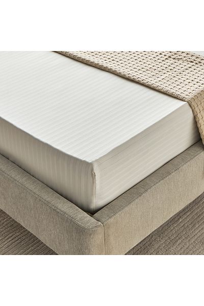 erorex Hamilton Satin Stripe Twin Fitted Sheet - 120x200+36 cm