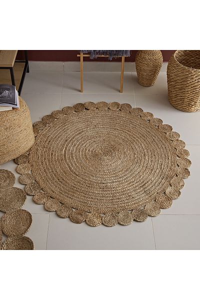 erorex Natura Tapis Hand Braided Jute Rug - 120 cm