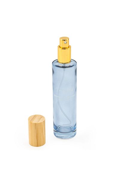 HKG -CAN WOODSAGE & SEA SALT SCENT 100ML ROOM SPRAY WITH BAMBOO LID 'TRANQUIL
