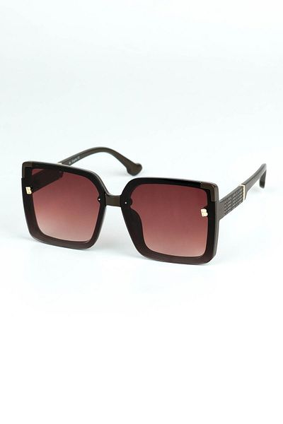 Di Caprio Women's Brown Uv400 Protection Rectangular Model Sunglasses