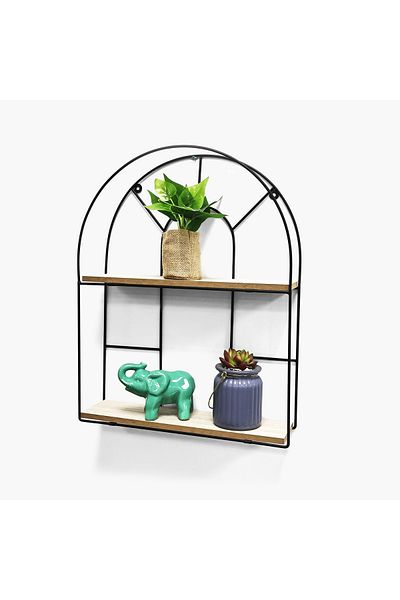 erorex Sera Arch 2-Tier Wall Shelf - 35x10x45 cm