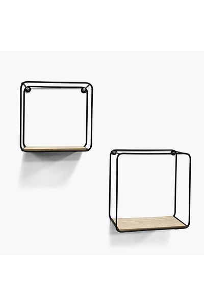erorex Sera Square 2-Piece Wall Shelf Set