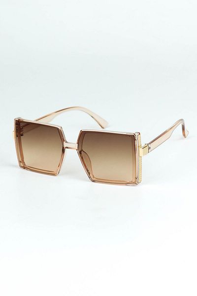 Di Caprio Women's Powder Uv400 Protected Rectangular Model Sunglasses