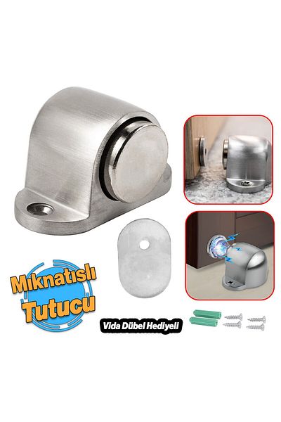 Badem10 (4 bucăți) Suport metalic pentru opritor Anabatı din aluminiu cromat