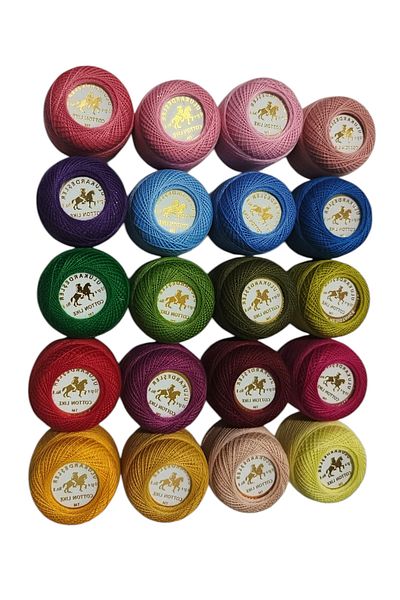 PeriStore Ulukardeşler (10 Gr - No.8) Cotton Like Etamin Cross Stitch 20 Thread Set 1