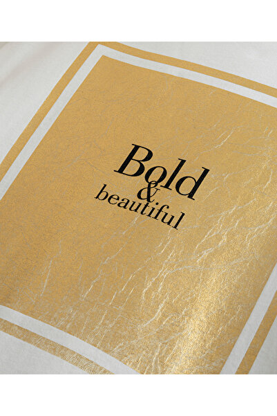 MISS IPEKYOL Μπλουζάκι με σλόγκαν με στάμπα αλουμινόχαρτο