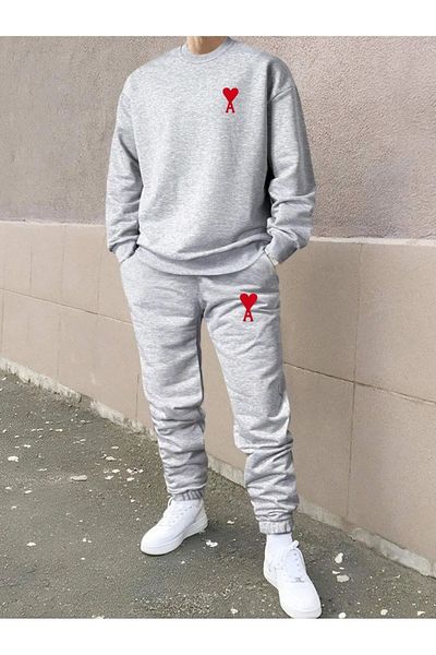 aynewmoda Heart a- Printed tracksuit set
