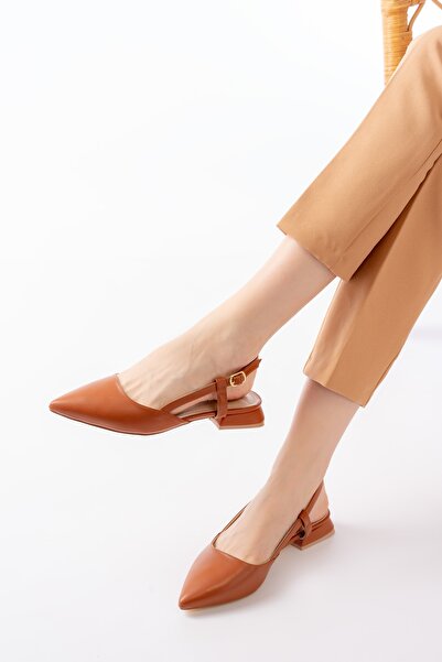 DURUNUN BUTİĞİ Lina Taba (Tocuri 3 cm) Pantofi cu toc cu vârf ascuțit