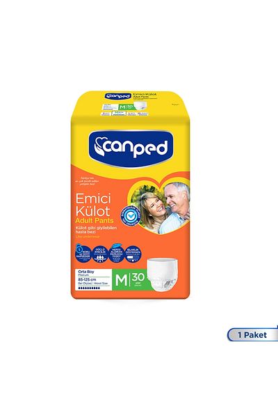Canped Absorbent Panties Medium Size Medium 30 Pieces