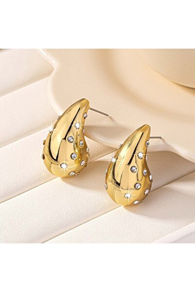 Choice 01 أقراط أذن فاخرة مرصعة بالكريستال الملون على شكل قطرة ماء للنساء من ...