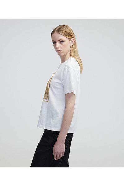 MISS IPEKYOL Tricou cu slogan imprimat cu folie
