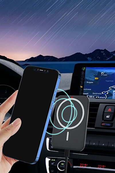 ThenTech Klima Menfezine Takılan Kablosuz Şarj Telefon Tutucu MagSafe Özellik...