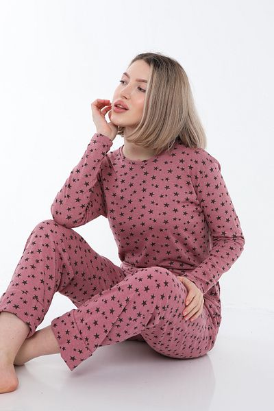 FAMESTEKSTİL Costum de pijama de vară cu mâneci lungi