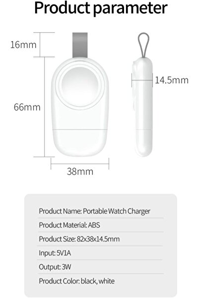 Dmay Apple Watch Type - C Şarjlı Taşınabilir Araç Manyetik Şarj Cihazı 10/9/8/7/6/5/4/3/2 ile Uyumlu
