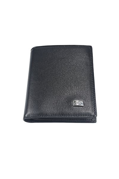 Sia Çanta Genuine Leather Black Purse - Small Size, Multi-Card Compartment, Soft and Transparent Id Compartment