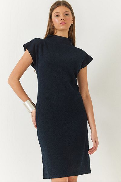 Bianco Lucci Halbes Rollkragen-Minikleid für Damen aus Strick 60261408