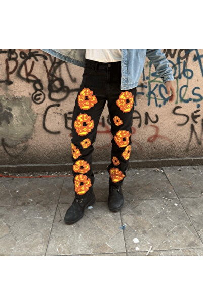 viking's line Siyah denim Tears