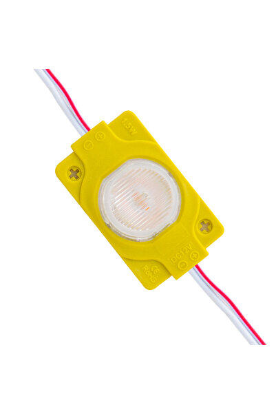 Powermaster 12 Volt 1.5 Watt LED Modül - Sarı Renk - 3030 Çip - 40X30 Mm