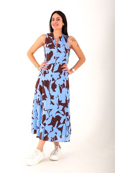 Blues Outlet Rochie de damă albastră cu decolteu în V fără miros