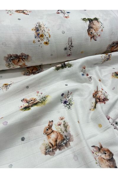 Kumaş Sevdası Τρισδιάστατη ψηφιακή εκτύπωση Bebe Muslin Πανί Πλάτος 180cm ΠαπλωματοθήκηSwaddleJumpsuit Κάλυμμα Κουβέρτα Κάτω Άνοιγμα Σκηνή παιχνιδιού