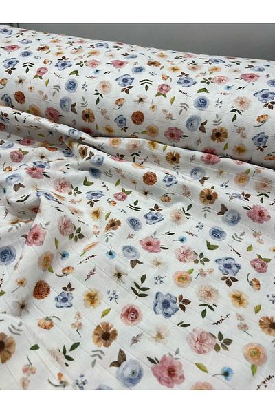 Kumaş Sevdası Τρισδιάστατη ψηφιακή εκτύπωση Bebe Muslin Πανί Πλάτος 180cm ΠαπλωματοθήκηSwaddleJumpsuit Κάλυμμα Κουβέρτα Κάτω Άνοιγμα Σκηνή παιχνιδιού