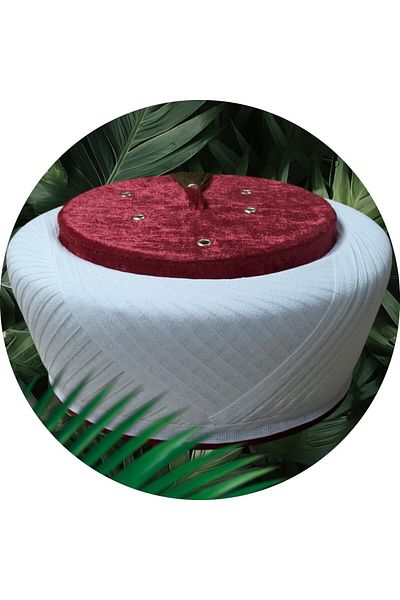 şahinbak Sultan Sarık - Imam Sarık, Skullcap and Cubbe Set, Burgundy (S0012)