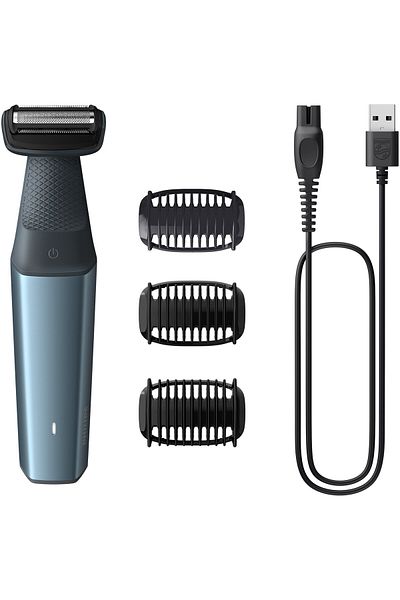 Philips Aparat de tuns/ras corporal PHILIPS seria 3000 BG3027/05, autonomie 60 min, Albastru