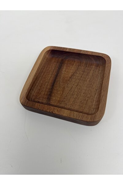 BİLWOOD 1010 DİKDÖRTGEN OYMALI  AHŞAP TABAK 10x10 cm