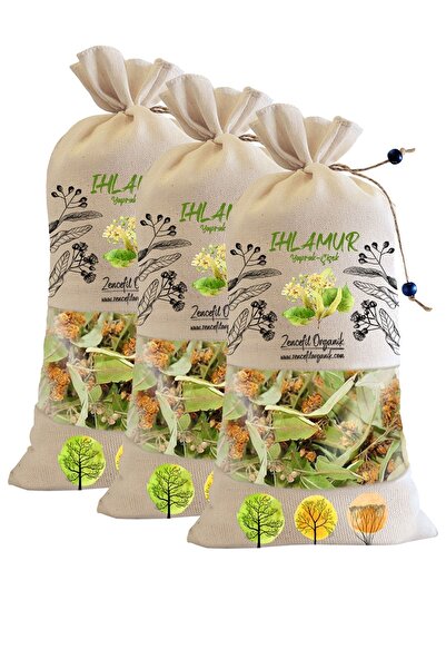Zencefil Organik 3 Adet Bez Torba Yaprak Çiçek Karışık Ihlamur 80 Gr. X 3 Ad....