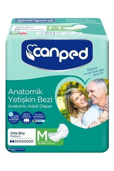 Canped Medium 10 Lu Anatomical Diapers - Normal Cut