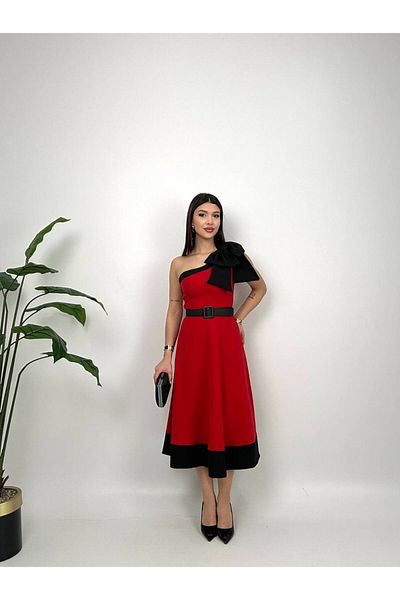 GİZONLY Rochie cu curea cu detaliu panglică