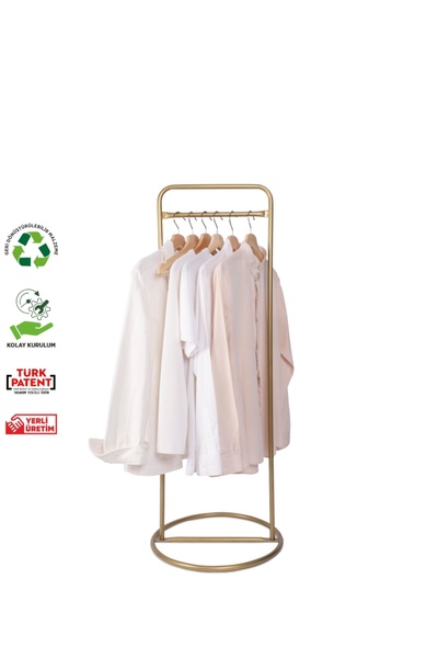 Fec Reklam Oba Metal Konfeksiyon Askılığı Gold Renk Askılık Elbise Askılığı A...