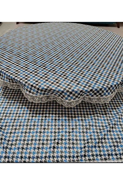 Desta Çeyiz Takım 200x200 cm Güpürlü Sofra Bezi – Şık ve Dayanıklı Masa Örtüsü ÜST YUVARLAK ALT KARE