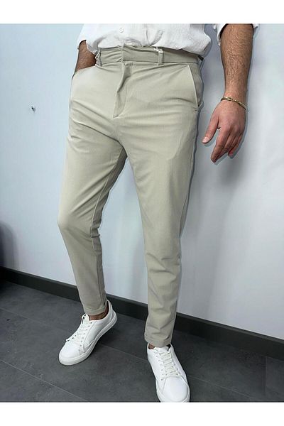 MODA Double Leg Lycra Fabric Pants Stone Gray