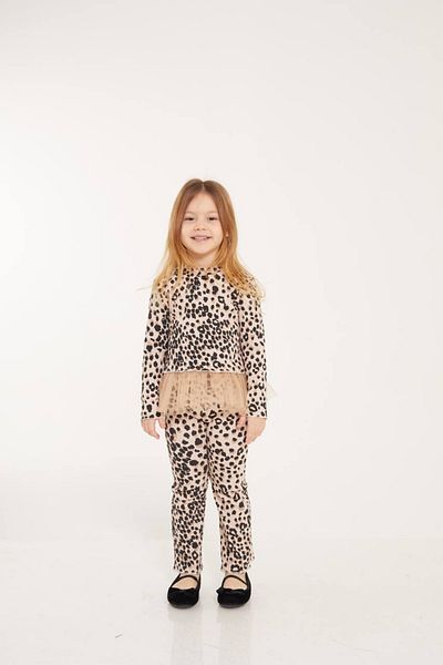 le petit sole Leopard Top and Bottom Set Tulle Shoes Gx9688