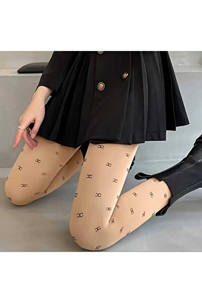 Freya KALIN BASKILI KÜLOTLU ÇORAP