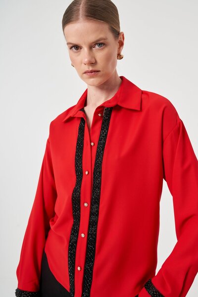 UTOPIAN İnci Detaylı Gömlek