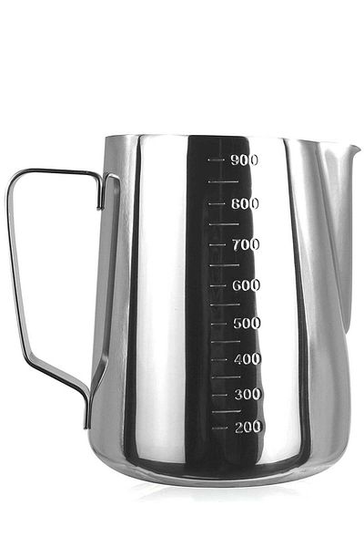 ALMUFARREJ Stainless steel jug for frothing milk and preparing espresso and latte coffee 900 ML