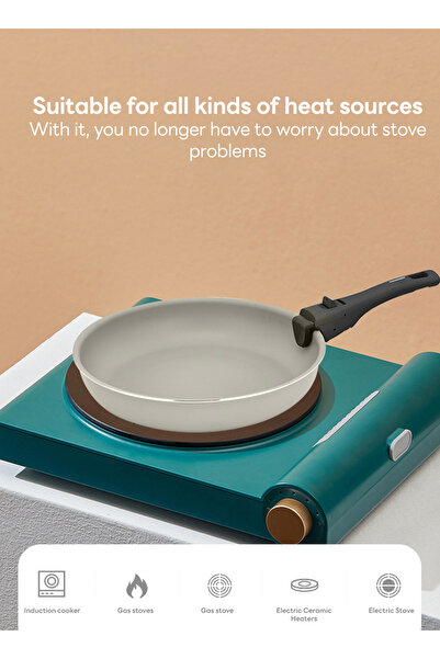 sharpdo 2-Piece Household Aluminum Removable Non-Stick Frying Pan Milk Pan Set (16cm+20cm)