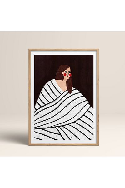 HOMEPACK Единична картина в дървена рамка, единичен плакат, картина TK/856