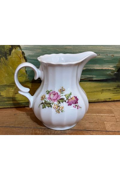 tayfuntufan antika koleksiyon Hk Bavaria Porcelain Milk Jug - 10 cm Tall