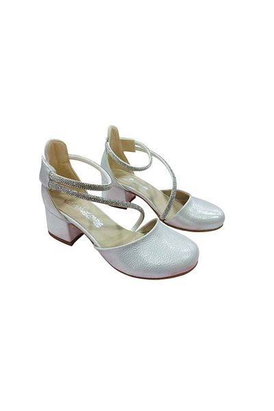 ÇAĞ AYAKKABI Girl's Heeled Shoes Ankle Velcro Evening Dress Children's Shoes