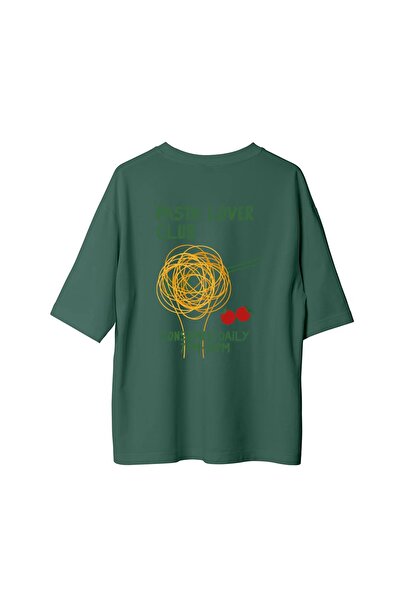 SVART WEAR Pasta Lover Club tricou cu imprimeu supradimensionat Tricou unisex