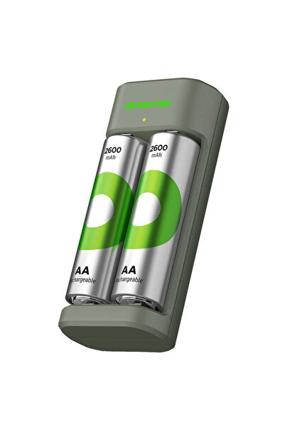 Powermaster Gp Recyko E221 2*2600 mAh R6 AA Pilli Şarj Cihazı (GP-E221/270AHCER21-2GTLB2)