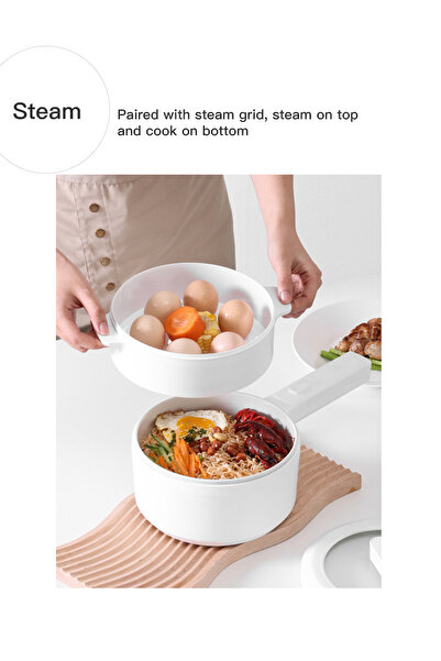 sharpdo Multifunctional Household Small Power Double Layer Electric Cooking Pot 20CM