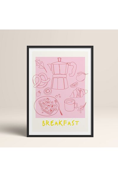 HOMEPACK Pictură cu un singur cadru din lemn Pictură poster dintr-o bucată TK/867