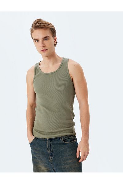 Koton Crew Neck Slim Fit Sleeveless Basic Tank Top