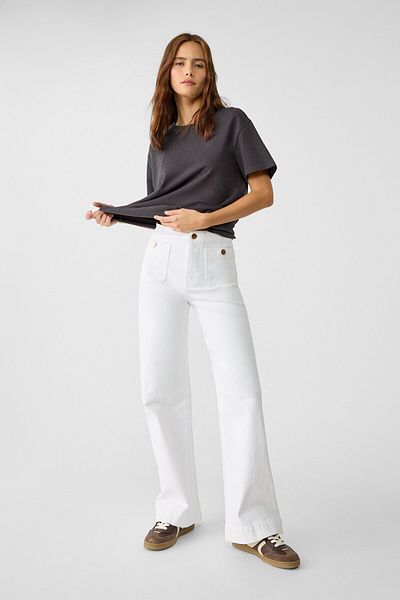 Stradivarius D77 Minimalist trousers with pockets