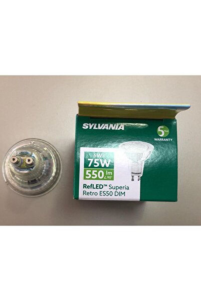 Sylvania DİMLİ  6W=75W 550 LÜMEN GU 10 2700 KELVİN LED SPOT  25,000 SAAT