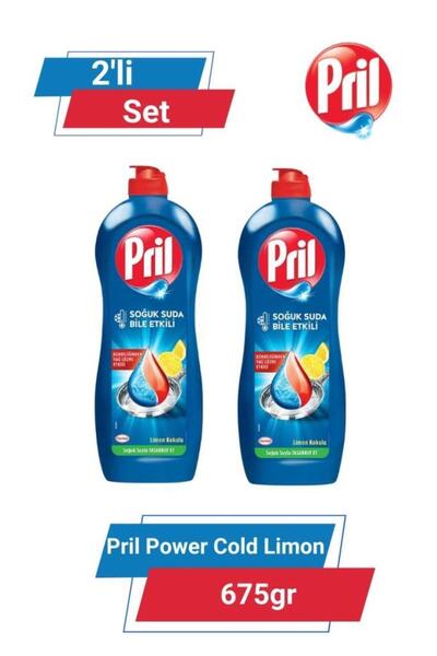 Pril Power Cold Limon 675gr 2'li Set